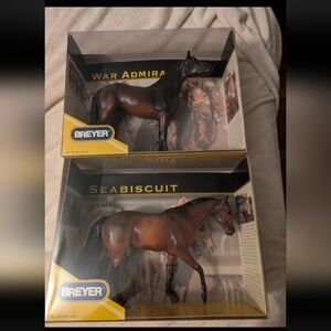 Breyer War Admiral and Seabiscuit Horse Collectables (2)